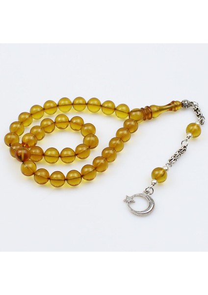 Küre Kesim Bal Renk Ateş Kehribar Tesbih (9 x 9 Mm) modelleri