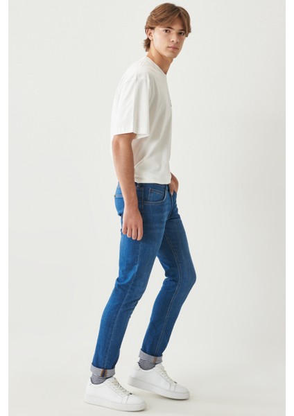 Luke Slim Tapered Esnek Jean Kot Pantolon
