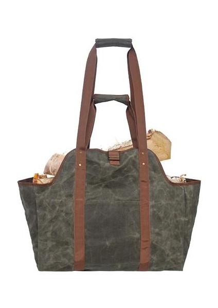 Büyük Yakacak Odun Çanta Balmumu Tuval Tote Pocket (Yurt Dışından) fiyatları