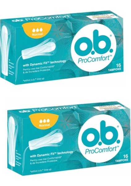 O.B O.B. Pro Comfort Normal Tampon 16 Lı 2 Adet