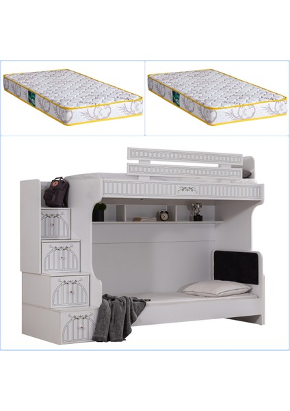 Londra Ranza Karyola + 2 Comfort Yatak