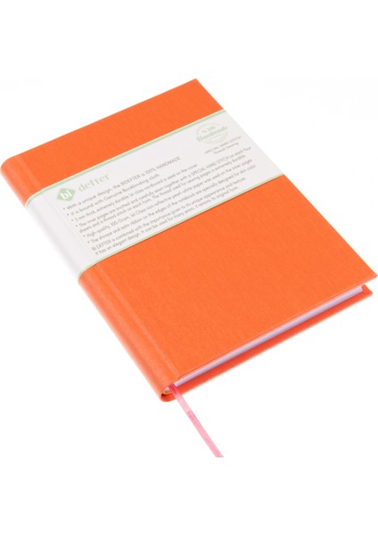 Bi Defter Çizgili Defter Gerçek Cilt Bezi El Yapımı El Dikişi Iplik Dikiş A/5