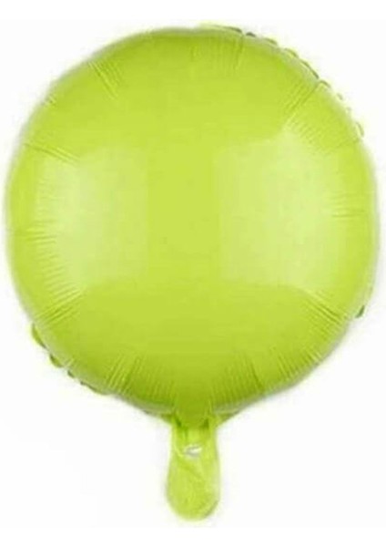 Parti Adresi Yeşil Yuvarlak Folyo Balon Yeşil 18" - 45 cm