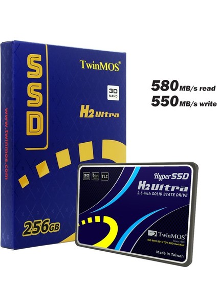 Twınmos 256GB 580/550MB/S 2.5" Sata3 SSD TM256GH2UG SSD