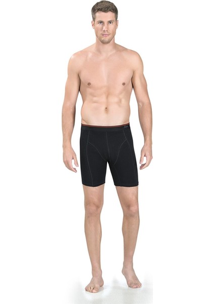 Erkek Lacivert Pamuklu Likralı 3 Lü Boxer 268