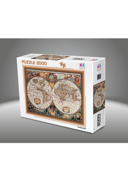 Ks Games- 17TH Centruy World Map 2000 Parça Puzzle