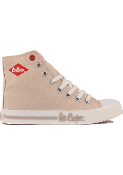 Lee Cooper - Bej Renk Bağcıklı Kadın Sneaker