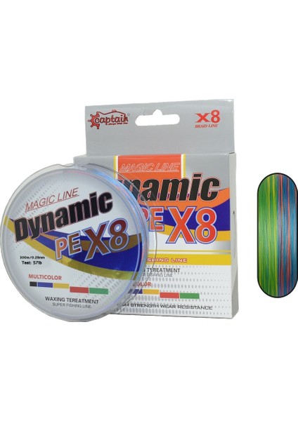 Dynamic Pe 8 Örgü Ipi Misina 300MT Multi Color