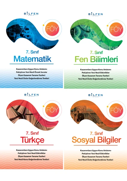 Bilfen Yayınları 7. Sınıf Föy 4'lü Set - Öğrenim Föyleri Seti