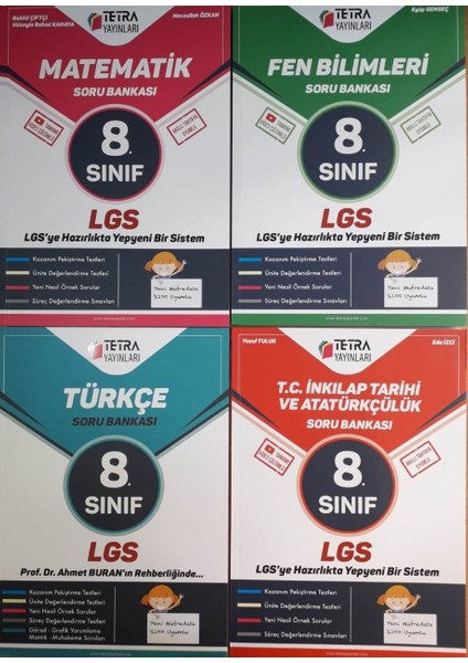 8. Sınıf LGS 4'lü Soru Bankası Seti