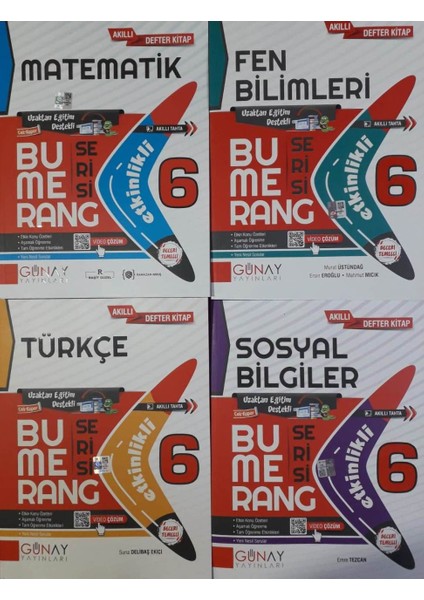 6. Sınıf 4'lü Bumerang Soru Bankası Seti
