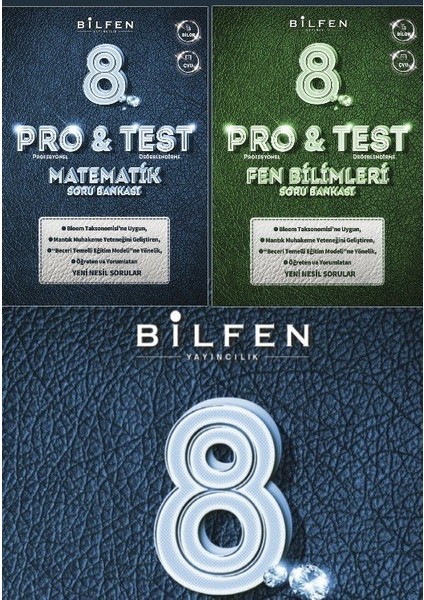 8. Sınıf LGS Pro&Test Sayısal 2'li Set Soru Bankası