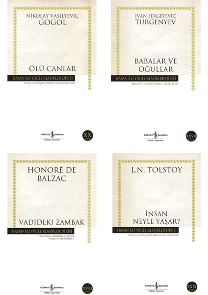 Vadideki Zambak - Ölü Canlar - Babalar ve Oğullar - İnsan Neyle Yaşar - 4 Kitap Tatil Seti