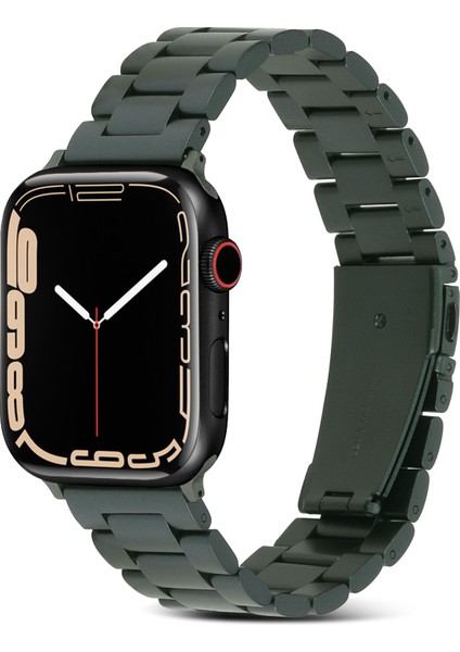 Apple Watch 7 6 Se 5 4 3 2 1 - 42 / 44 / 45 mm Uyumlu Metal Kordon Premium Paslanmaz Çelik Kayış