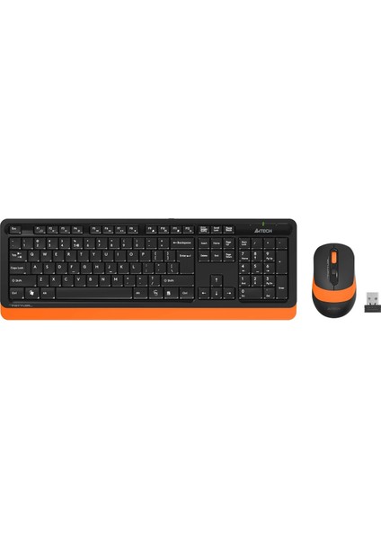 A4 Tech FG1010 Kablosuz Standart Turuncu Q Klavye+Mouse