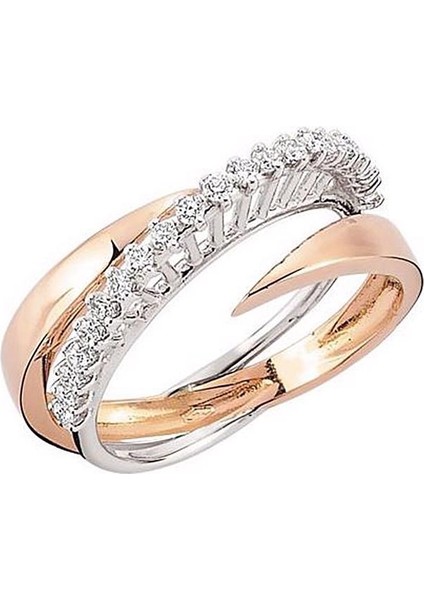 0.34 Karat Pırlanta Rose Yüzük PYZK028