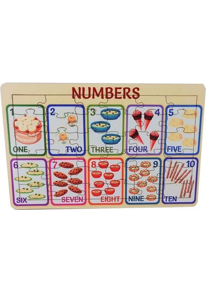 Woodylife Numbers 35 Parça Puzzle Yapboz Eğitici Çocuk Oyuncak modelleri