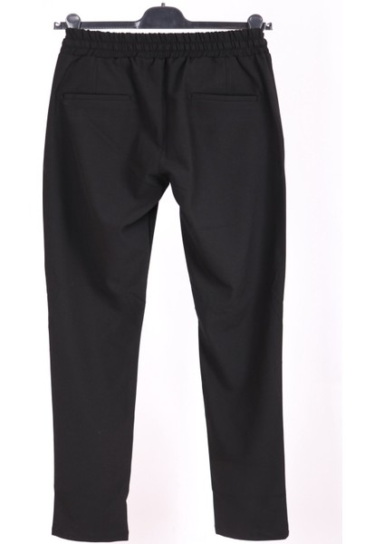 Kadın Siyah Beli Bağcıklı ve Lastikli Cepli Spor Pantolon modelleri