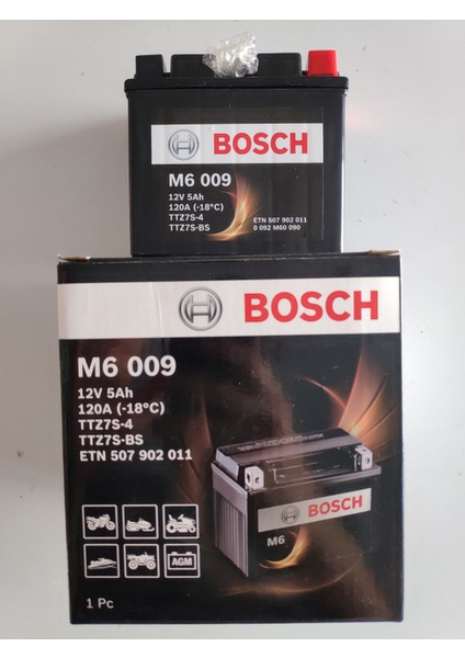 M6009 YTZ7S-BS 12 V 5 Amper Motosiklet Akü