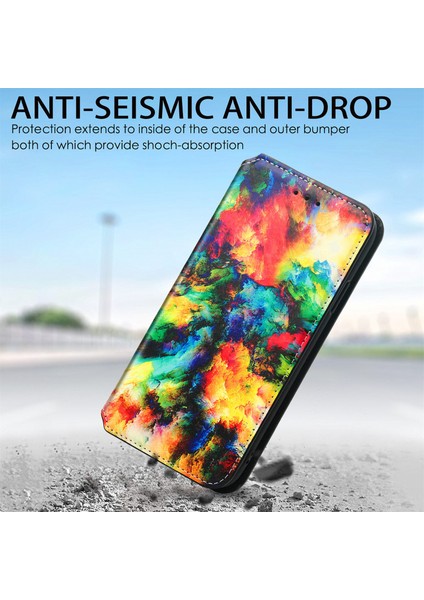 Google Pixel 7 Pro Için Coque-C2 Deri Kartı Tutucu Manyetik Kapak Telefon Kılıfı - Sarı (Yurt Dışından)
