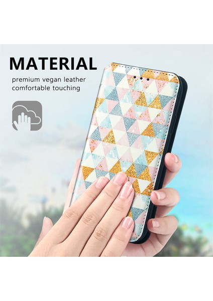 Vivo Y3S 2021 Için Coque-C3 Deri Kartı Tutucu Manyetik Kapak Telefon Kılıfı - Beyaz (Yurt Dışından) modelleri
