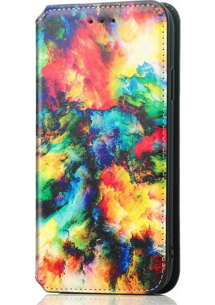 Google Pixel 7 Için Coque-C2 Deri Kartı Tutucu Manyetik Kapak Telefon Kılıfı - Sarı (Yurt Dışından)