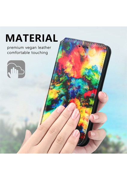 Google Pixel 7 Için Coque-C2 Deri Kartı Tutucu Manyetik Kapak Telefon Kılıfı - Sarı (Yurt Dışından) modelleri