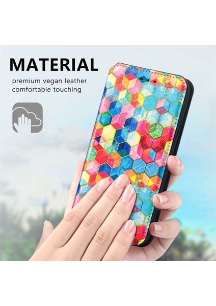 Vivo Y3S 2021 Için Coque-C7 Deri Kartı Tutucu Manyetik Kapak Telefon Kılıfı - Çok Renkli (Yurt Dışından) fırsatları