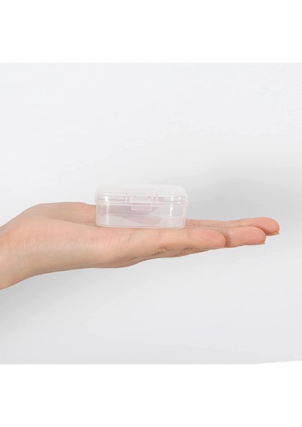 Şeffaf Plastik Boncuk Saklama Kapları Menteşeli Kapaklı Kutu Saklama Kapları Madeni Paralar Için Boncuk Saklama Kutusu, 4 Adet fiyatları