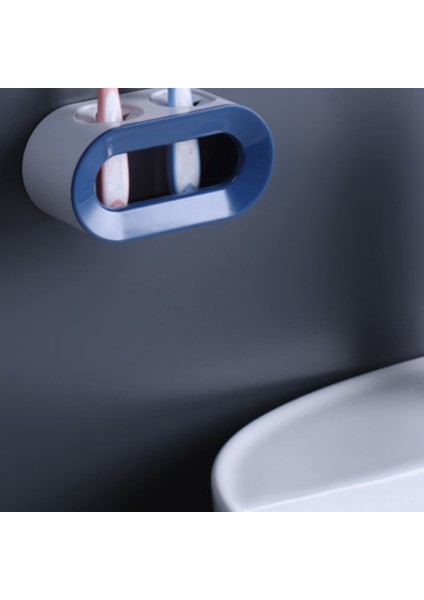 Çift Delikli Diş Fırçası Rafı Banyo Elektrikli Diş Fırçası Tutacağı Yumruksuz Diş Fırçası Depolama Rafı