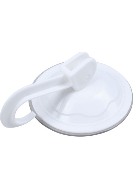 Ev Gardırop Beyaz Plastik 7cm Dia Vantuz Tek Kanca Duvar Askıları