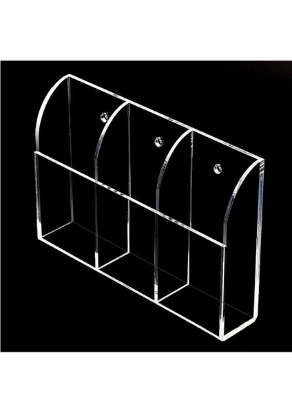 Şeffaf Akrilik Uzaktan Kumanda Tutucu Duvara Montaj Medya Düzenleyici Saklama Kutusu (Üç Bölmeli) fiyatları