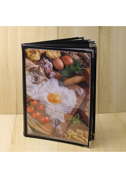 A4 Boyutunda Kitap Tarzı Cafe Bar Için Şeffaf Restoran Menü Kapakları 8 Sayfa 16 Görünüm(Yurt Dışından)