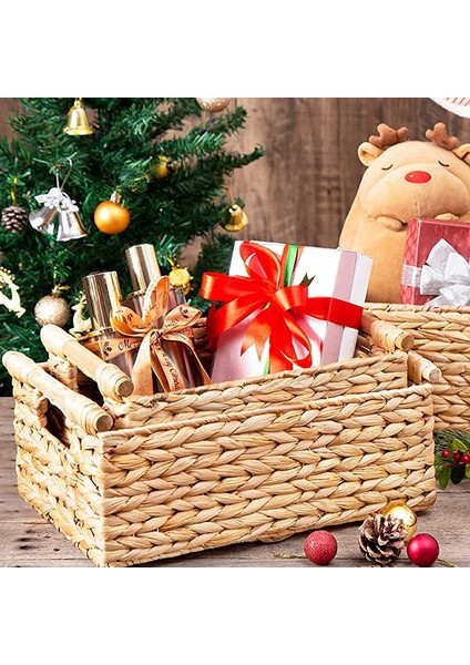 Hasır Sepet Dikdörtgen Ahşap Saplı Raflar Için, Su Sümbül Sepeti Depolama, B Düzenleme Için Doğal Sepetler(Yurt Dışından) indirimleri