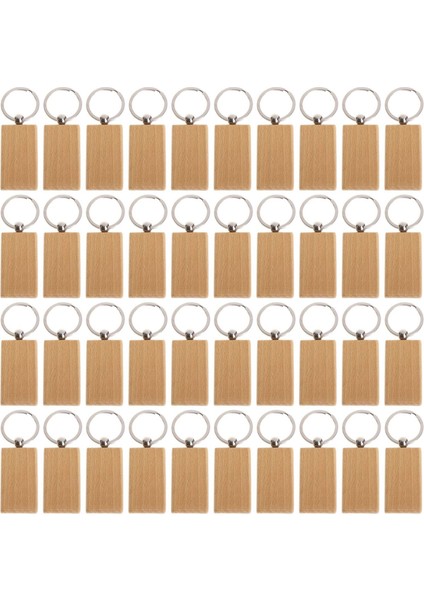 40 Adet Boş Ahşap Anahtarlık Dikdörtgen Oyma Anahtarı Diy Ahşap Anahtarlıklar Anahtar Etiketleri Diy Hediyeler Oyabilir