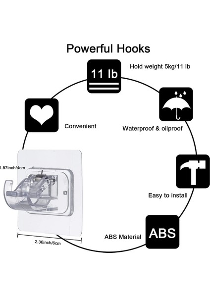Perde Çubuğu Braketi Sondaj Yok, Yapışkanlı Perde Çubuğu Tutucu Kancalar, Matkap Yok Perde Çubuğu Braketleri Ev Için Askı Kelepçesi(Yurt Dışından)