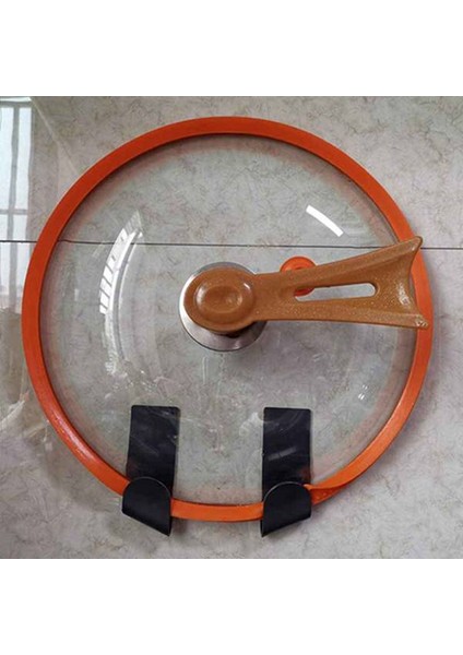 12 Adet Plastik Tencere Tava Kapak Raf Klip Ocak Pot Kapak Çerçeve Saklamak Için Standı Pot Kapakları Yemekleri Depolama Organizatör Tutucu
