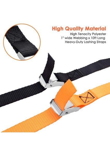 Bağlama Askıları Çinko Alaşımlı Kam Kilidi ile Bağlama Askıları, Kargo, Dişli, Bisikletler ve Daha Fazlası Için Toka (4 Paket)(Yurt Dışından)
