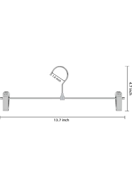 Pantolon Askıları, Klipsli Etek Askıları Yerden Tasarruflu, Ayarlanabilir Klipsli Askılar Pantolon Askıları 10'lu Paket