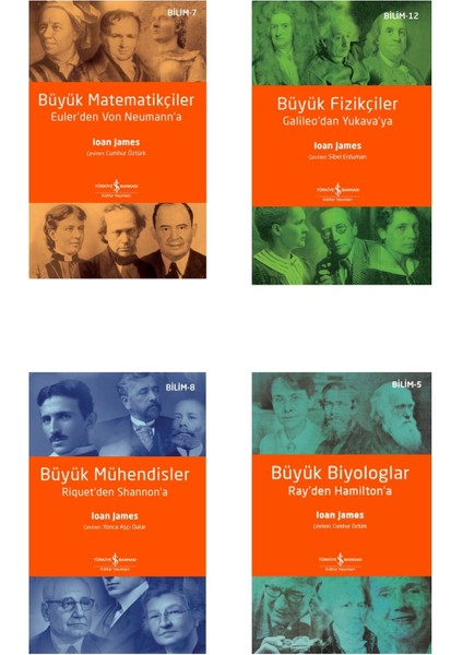 Büyük Matematikçiler - Büyük Fizikçiler - Büyük Biyologlar - Büyük Mühendisler - 4 Kitap Set