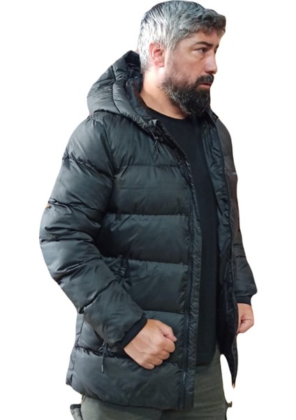 New Balance MPJ3122 Bk Puffer Jacket Erkek Şişme Mont Siyah V5