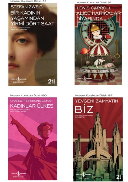 Alice Harikalar Diyarında - Kadınlar Ülkesi - Biz - Bir Kadının Yaşamı - 4 Kitap Tatil Seti