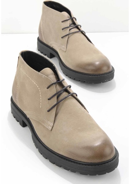 Taupe Leather Erkek Bot & Bootie HP1144076901