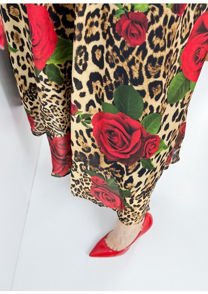 Çiçek Desenli Şifon Elbise modelleri