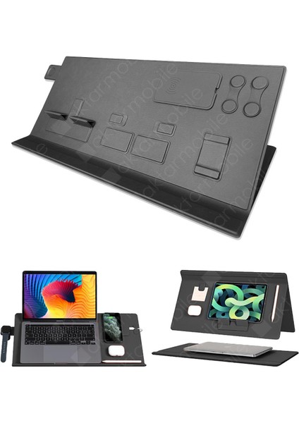 Çok Amaçlı Laptop Standı - Tablet / Telefon / Airpods / Apple Watch Stand Kompakt Tasarım
