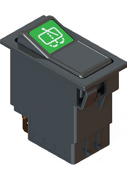 Universal Cam Yıkama Düğmesi Anahtarı 4 Pin Rocker Switch - Ampullü 12V