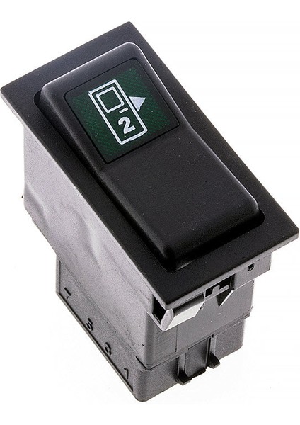 Universal Kapı Açma 2 Düğmesi Anahtarı 6 Pin Rocker Switch - Ampullü 12V