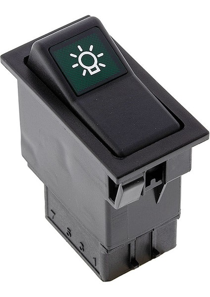 Universal Ana Işık Düğmesi Anahtarı 3 Pin Rocker Switch - Ampullü 12V