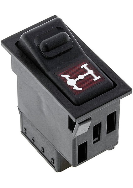 Universal Diferansiyel Kilitleme Düğmesi Anahtarı 6 Pin Rocker Switch - Ampullü 12V