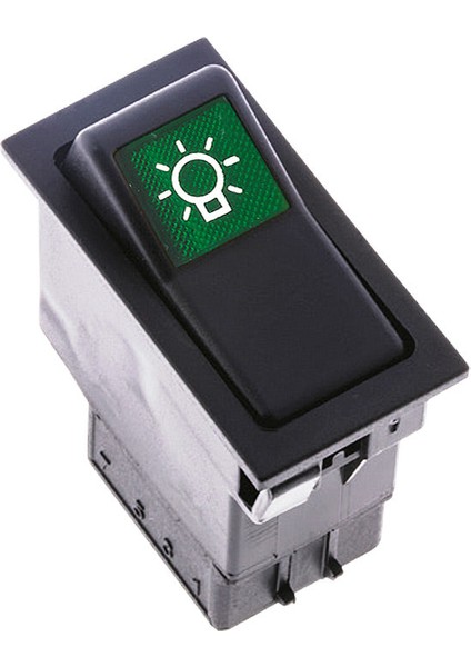Universal Ana Işık Düğmesi Anahtarı 3 Pin Rocker Switch - Ampullü 12V